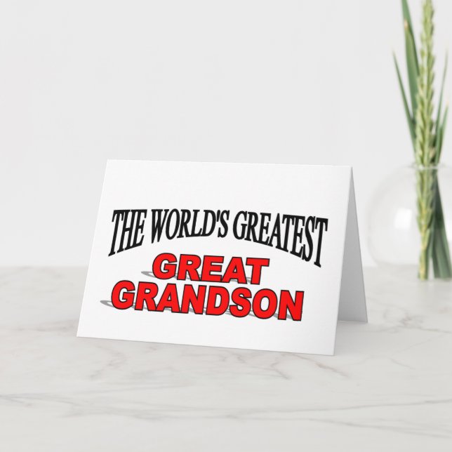 Carte Le plus grand grand grand-fils du monde (Devant)