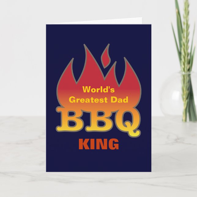 Carte Le plus grand papa BBQ KING du monde (Devant)