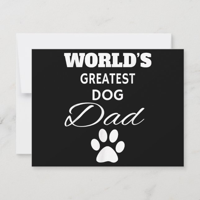 Carte Le plus grand papa de chien du monde T-shirt, Aime (Devant)