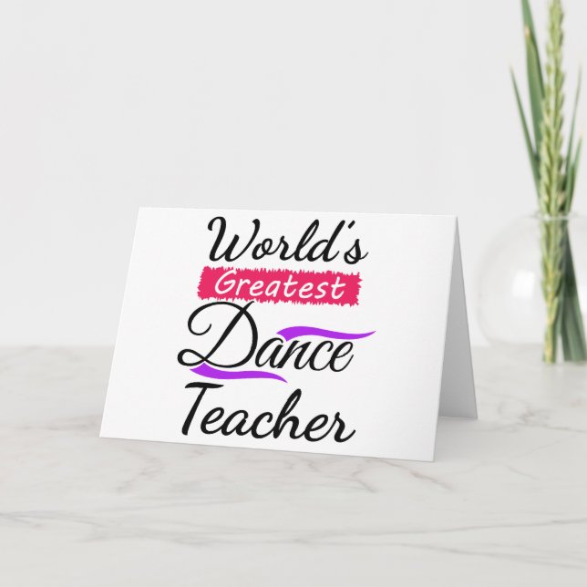 Carte Le plus grand professeur de danse du monde (Devant)