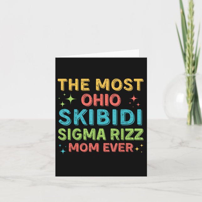 Carte Le plus Skibidi Sigma Rizz Maman Jamais Garçon Mam (Devant)