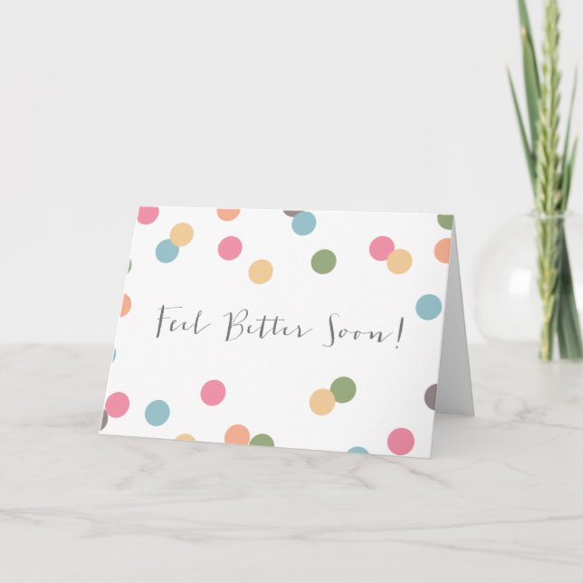 Carte Le point vide de confettis obtiennent bientôt la (Devant)