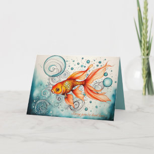 Carte Le poisson rouge se porte bien