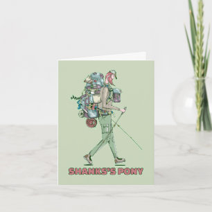 Carte Le poney de Shanks randonneur drôle marche