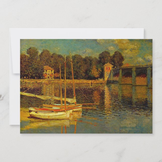 Carte Le pont d'Argenteuil par Claude Monet (Devant)