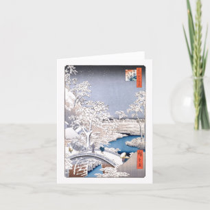 Carte Le pont de la drague de Meguro Hiroshige