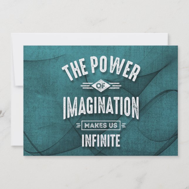 Carte Le Pouvoir De L'Imagination - Citations Motivation (Devant)