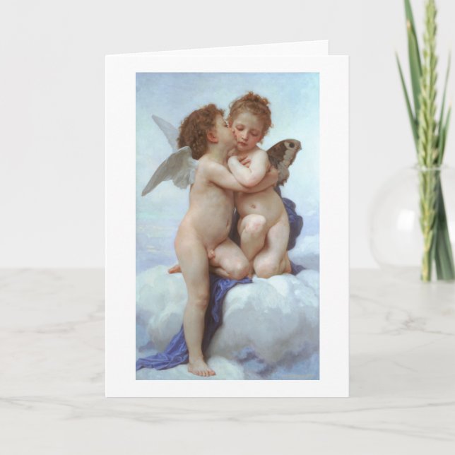 Carte Le premier baiser, Amor et Psyche, Bouguereau (Devant)