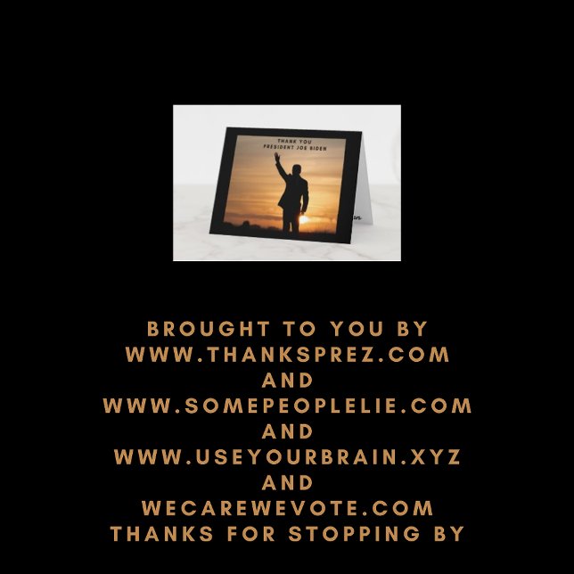 Carte Le président Merci Joe Biden (Créateur téléchargé)