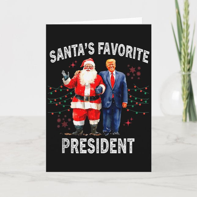 Carte Le Président préféré du Père Noël Drôle de Trump D (Devant)