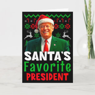 Carte Le président préféré du Père Noël Santa Trump Xmas