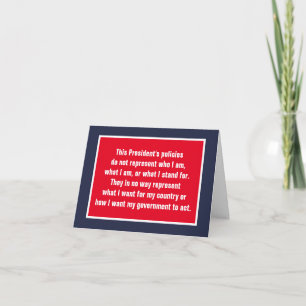 Carte Le Président Trump Ne Me Représente Pas
