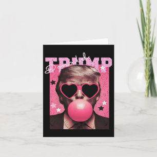 Carte Le Président Trump souffle la bulle de la gomme dr