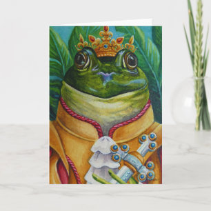 Carte Le Prince des Grenouilles avec l'art de l'aquarell