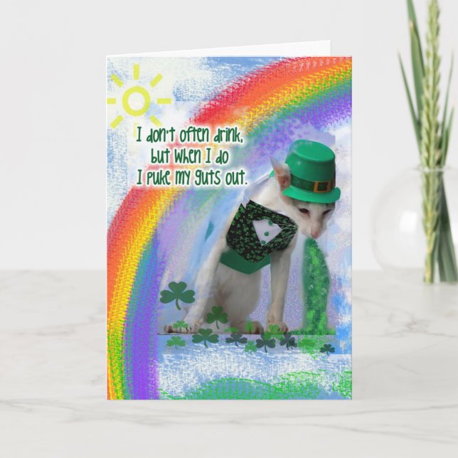 Carte Le puking de la St Patrick's Day (Devant)