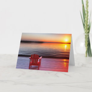 Carte Le quai Sunrise Lake Pour La Sympathie