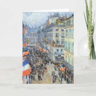 Carte Le Quatorze Juillet, Rue Daunou par Childe Hassam