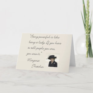 Carte Le quota de Margaret Thatcher "Beh powerful..."