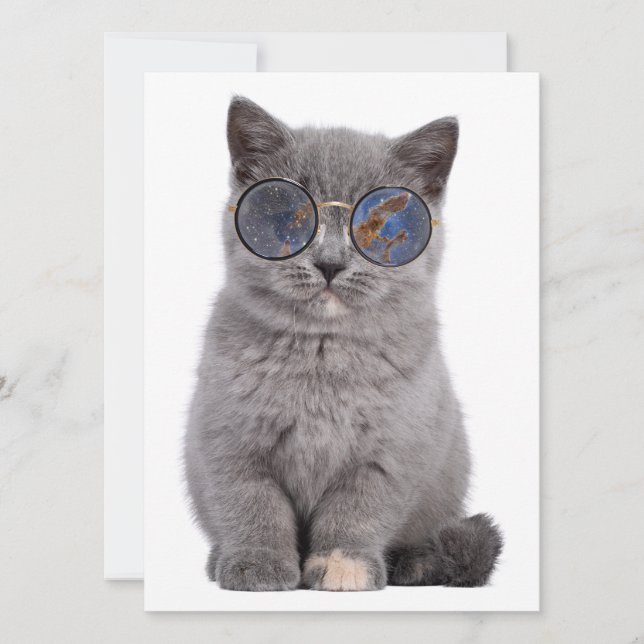 Carte Le regard galactique Le Kitty Stellar dans les lun (Devant)