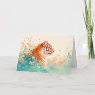 Carte Le regard paisible d'un majestueux tigre