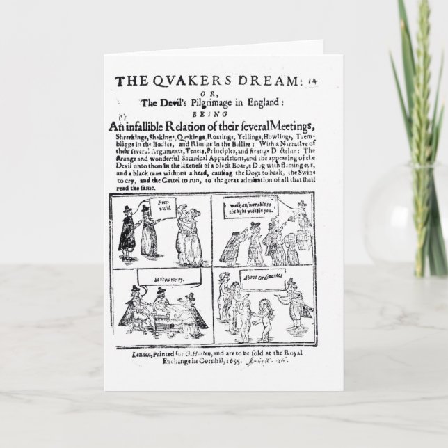 Carte Le rêve des quakers (Devant)
