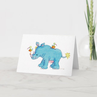 Carte Le rhinocéros bleu