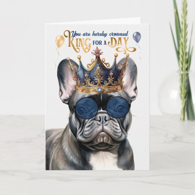 Carte Le Roi de Chien-taureau Noir pour une journée d'an (Devant)
