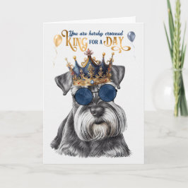 Carte Le roi Schnauzer miniature pour une journée d'anni
