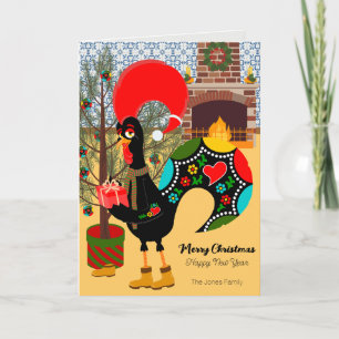 Carte Le Rooster Portugais et la joie de donner