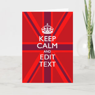 Carte Le rouge gardent le calme et votre texte sur le