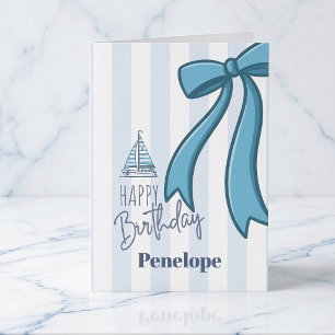 Carte Le Ruban d'Anniversaire du Skipper Chic