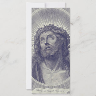 Carte Le Saint Visage de Jésus avec Couronne d'Épines Ar