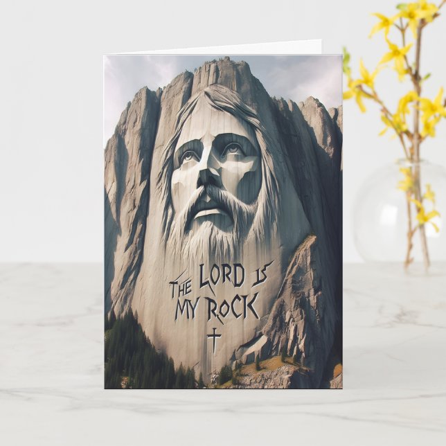 Carte Le Sauveur De Pierre Le Seigneur Est Mon Rocher (Fleur jaune)