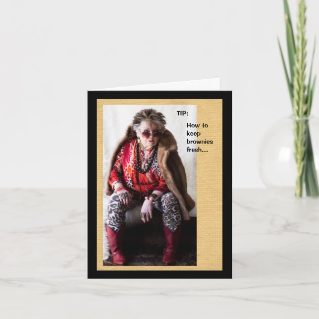 Carte Le secret de garder les brownies frais Greeting Ca (Devant)