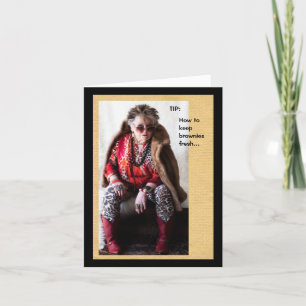 Carte Le secret de garder les brownies frais Greeting Ca