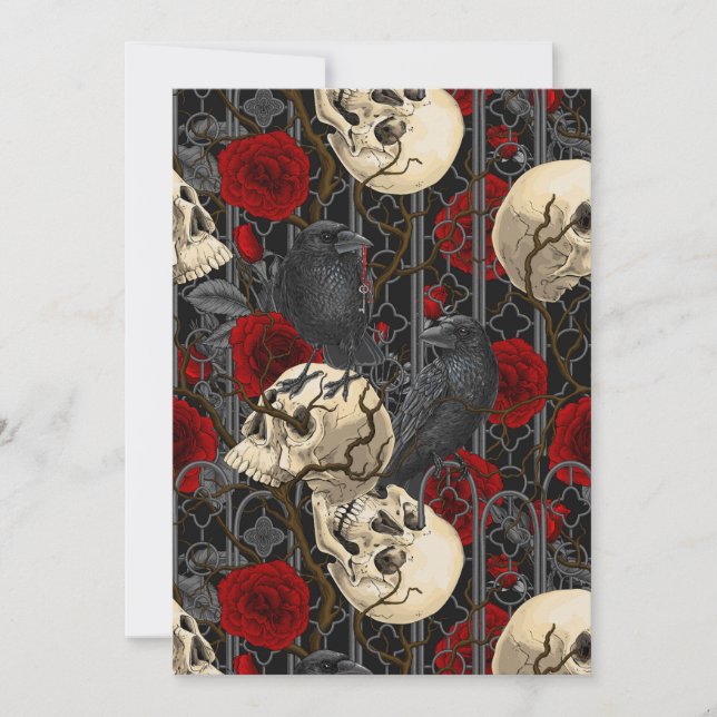 Carte Le secret de Raven. Illustration gothique sombre e (Devant)