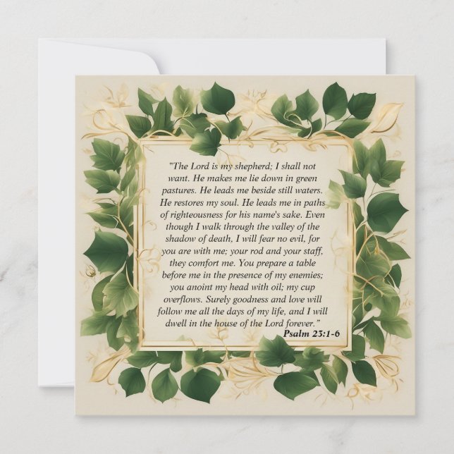 Carte Le Seigneur est ma prière berger (Devant)