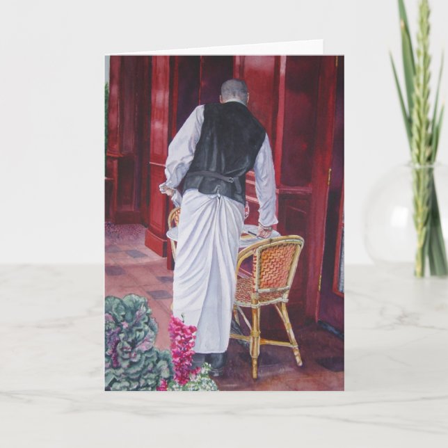 Carte Le serveur au restaurant de Bouchon (Devant)