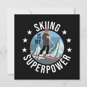 Carte Le Ski Est Ma Superpuissance