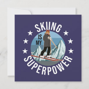 Carte Le Ski Est Ma Superpuissance
