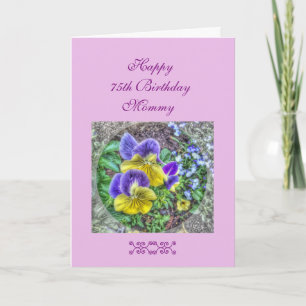 Carte Le soixante-quinzième anniversaire de la maman