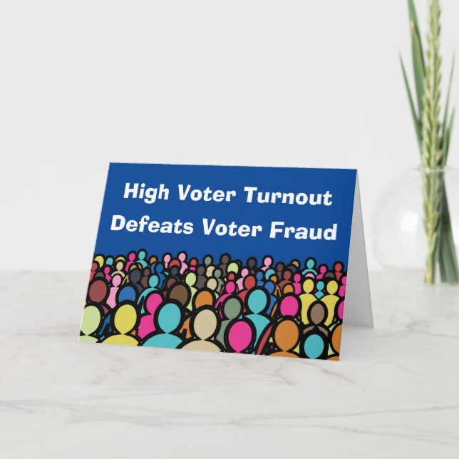 Carte Le taux de participation élevé défavorise la fraud (Devant)