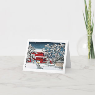 Carte le temple d' hiver japonais Cool, le sanctuaire de