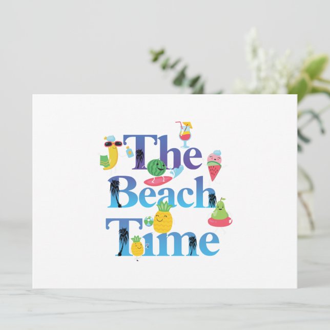 Carte Le Temps De La Plage (Debout devant)