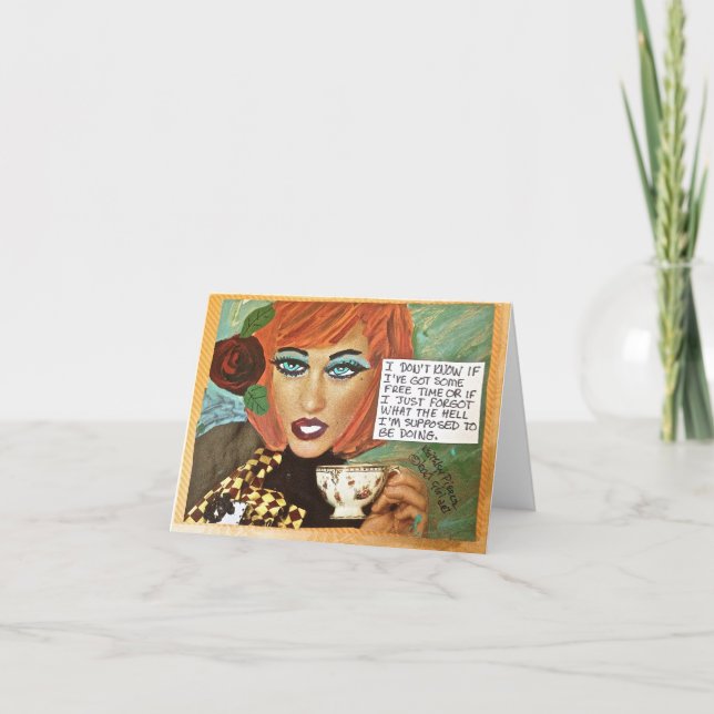 CARTE LE TEMPS DE NOTECARD-FREE OU SUIS DIABLE MOI (Devant)