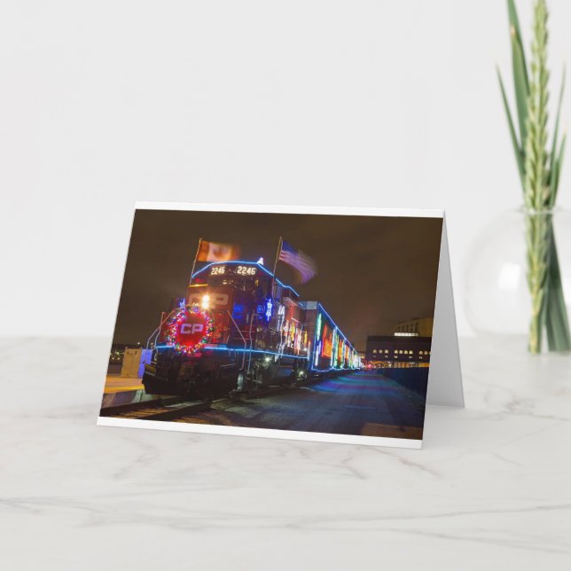 Carte le train de noel (Devant)