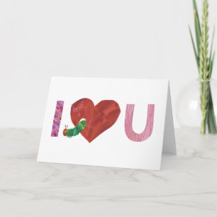 Carte Le très gourmand caterpillar   Je t'aime