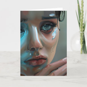 Carte Le triste visage des femmes   Pleurer vide