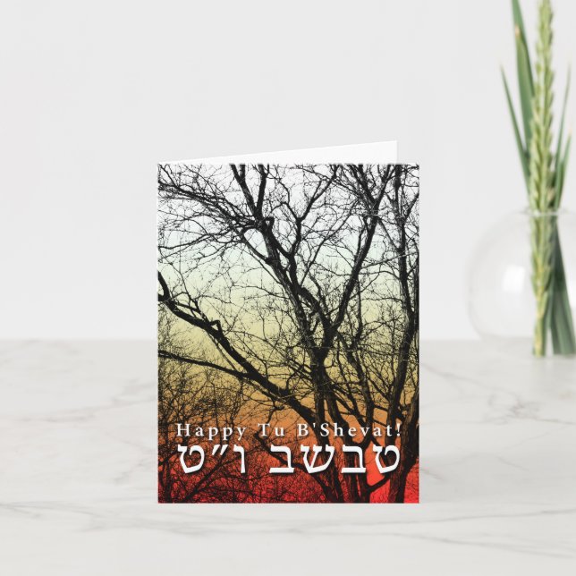 Carte Le TU heureux B'Shevat ! Journée de l'arbre juive (Devant)