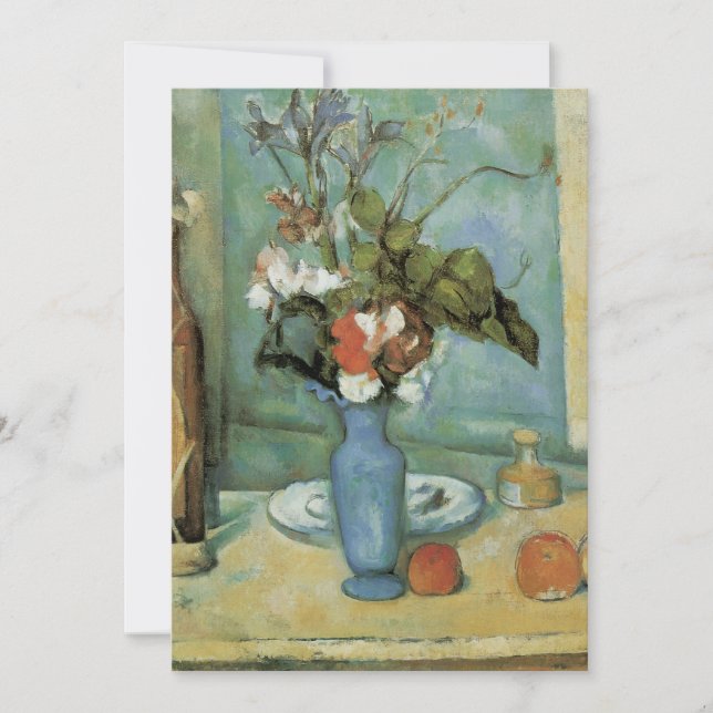 Carte Le Vase Bleu (Fleurs et Fruits) par Paul Cezanne (Devant)